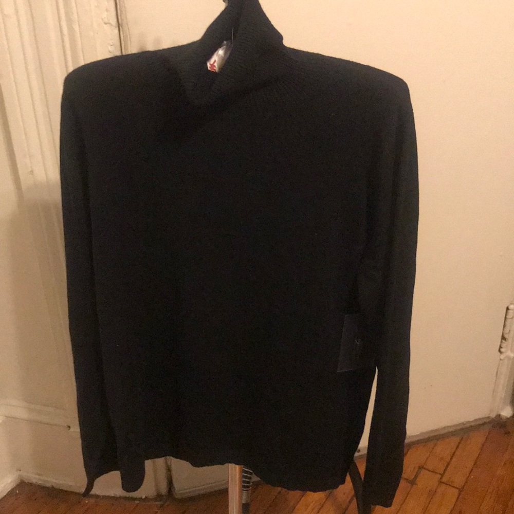 Black turtleneck sweater